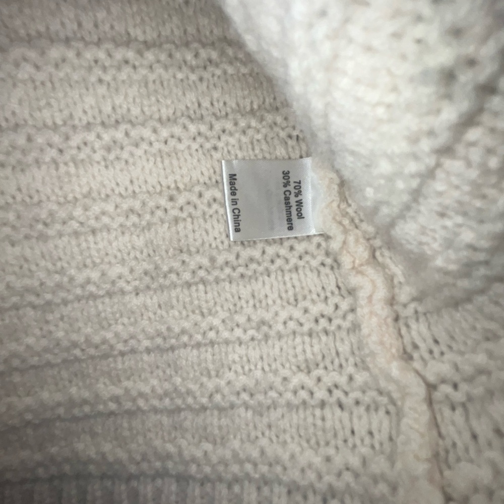 La Ligne wool and cashmere blend cardigan in cream. - Picture 4 of 4